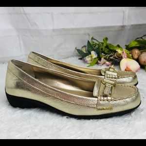 Lauren Ralph Lauren Geanne leather flat loafers shoes size 6.5B